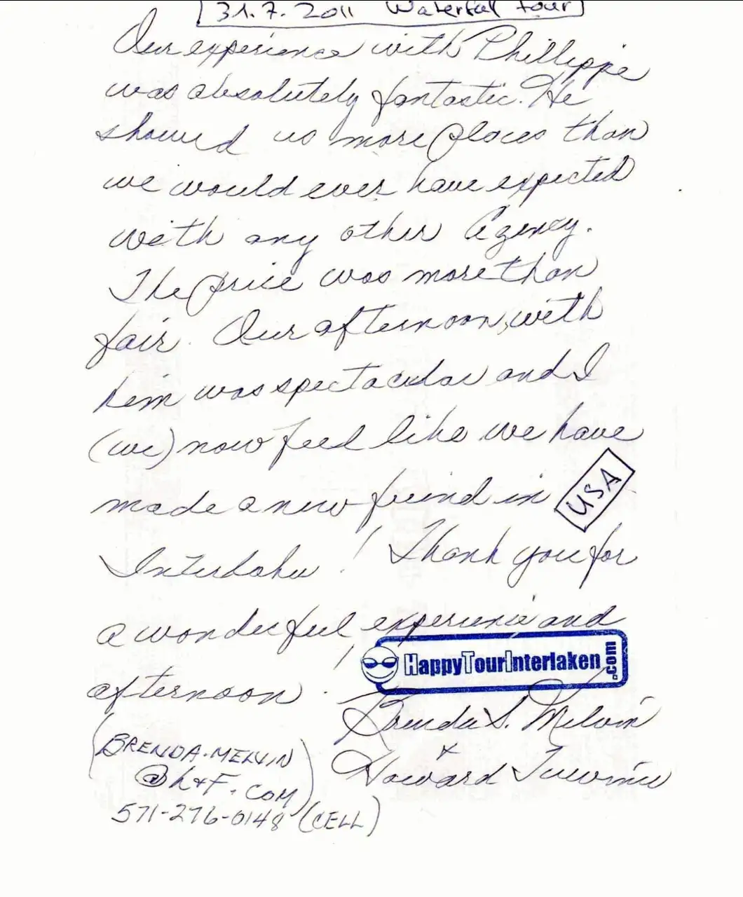 Guest review letter — Happy Tour Switzerland (6)