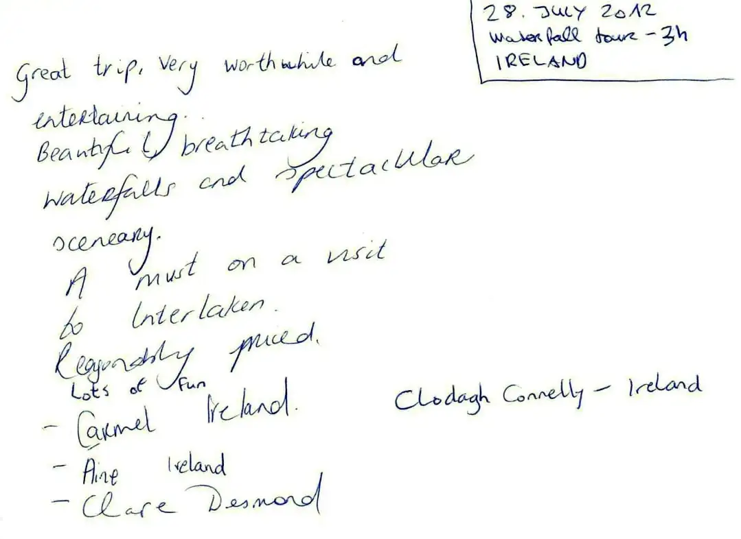 Guest review letter — Happy Tour Switzerland (33)