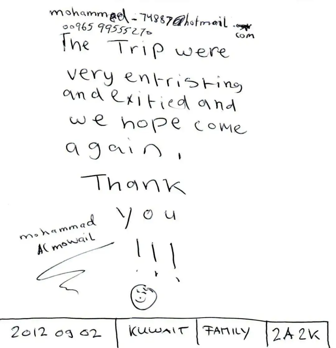 Guest review letter — Happy Tour Switzerland (34)