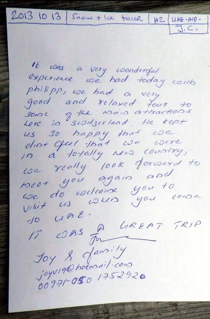 Guest review letter — Happy Tour Switzerland (36)